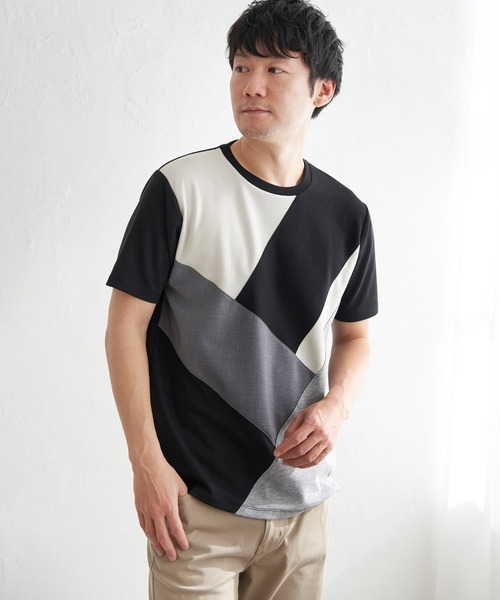 THE NORTH FACE Tシャツとikkaジャケットのセット ikka（イッカ） tシャツ 「親子コーデ」ブロックスポンチ斜め切り替えT