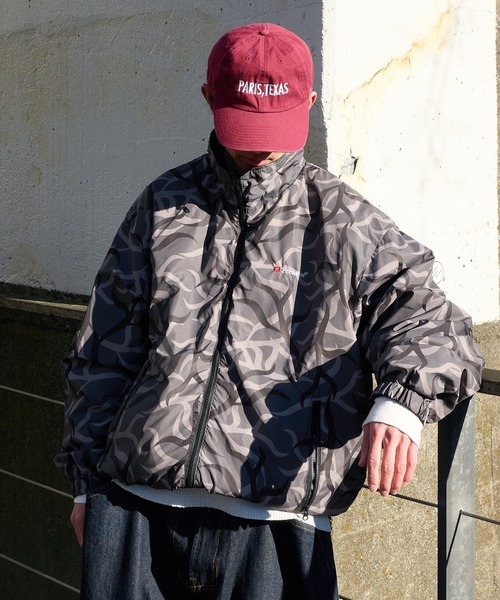 Perushu ブルゾン アウター Stand neck reversible nylon blouson