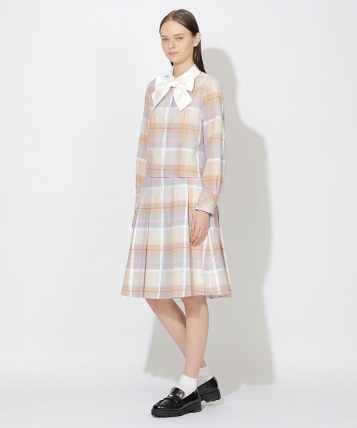 【WEB限定カラー】ブルーレーベルクレストブリッジチェックシャドードビーブラウス WEB限定カラー】ブルーレーベルクレストブリッジチェック