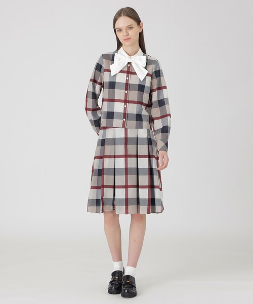 ブラウス シャツ クレストブリッジチェックシャドードビーブラウス レディース BLUE LABEL / BLACK LABEL CRESTBRIDGE｜クレストブリッジ
