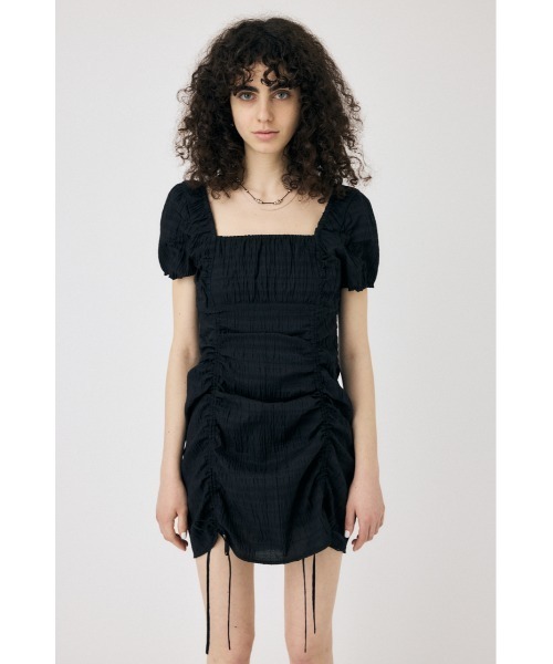 moussy ギャザーリボンミニワンピース セール】GATHER RIBBON MINI ドレス（ワンピース）｜MOUSSY