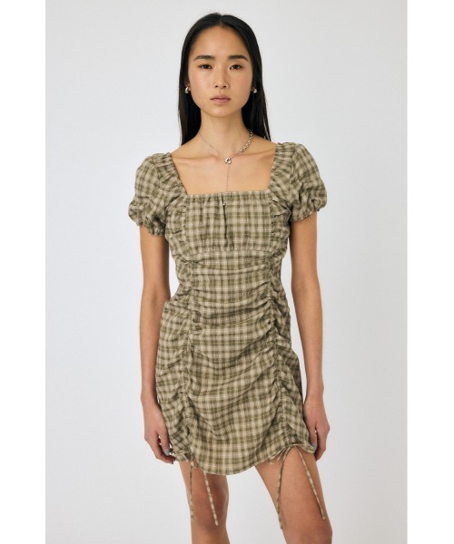 MOUSSY（マウジー） ワンピース GATHER RIBBON MINI ドレス : ZOZOTOWN