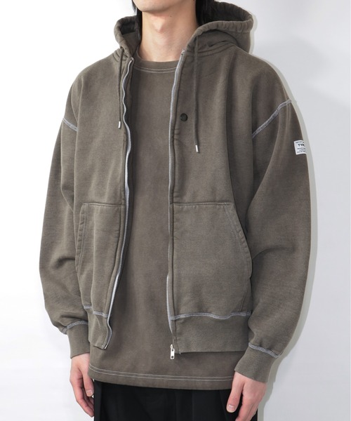 ジップパーカー the elephant elephant TRIBAL fabrics パーカー Fade Zip Up Hoodie メンズ