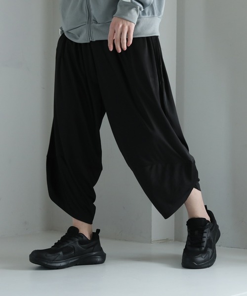 TopIsm（トップイズム） パンツ 無地総柄 接触冷感サルエルパンツ