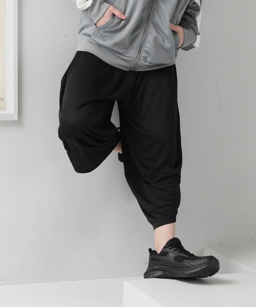 TopIsm（トップイズム） パンツ 無地総柄 接触冷感サルエルパンツ