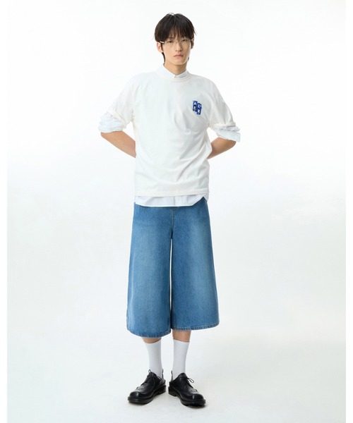 ADER error（アーダーエラー ブルー Product. 36 五分袖 Tシャツ ADER error アーダーエラー Tシャツ ブルー サイズ：XL