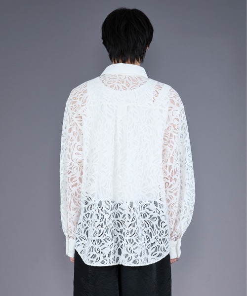 Ellno Loset（エルノロゼット） シャツ コードレースチャイナシャツ
