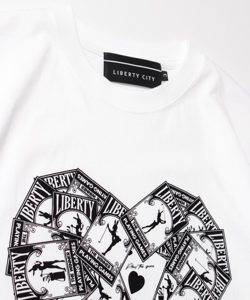 日本未入荷【】4236 - Liberty Tシャツ ストリート USA製 90s STATE OF LIBERTY NEW YORK 自由の女神 発砲プリント
