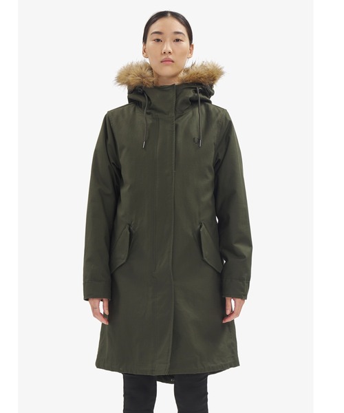 美品✨　Fred Perry フッレドペリー モッズコート　ファー付きサイズ10 FRED PERRY（フレッドペリー） モッズコート 10 カーキ レディース