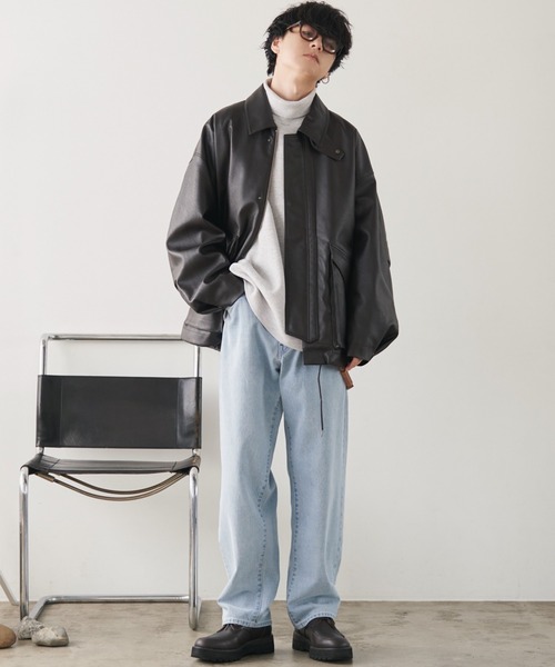 WYM LIDNM 「WYM LIDNM」 レザージャケット S ブラック メンズ