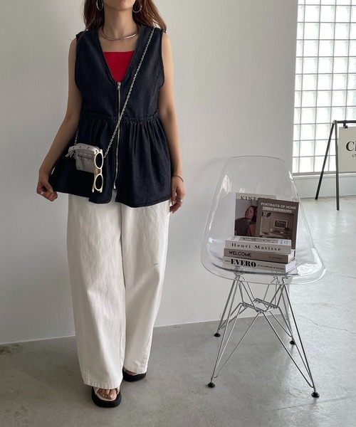 210nouve ベスト ジレ ペプラム ジップ レディース : ZOZOTOWN