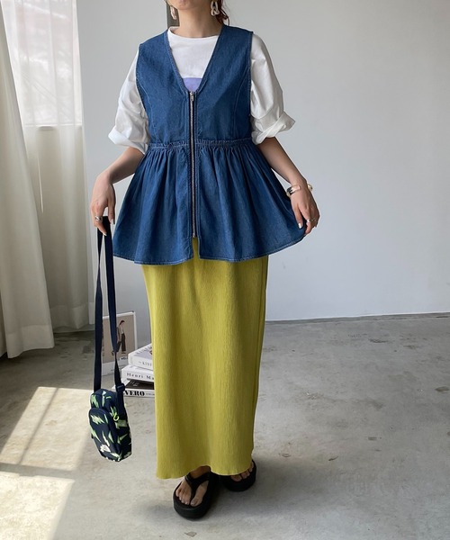 210nouve ベスト ジレ ペプラム ジップ レディース : ZOZOTOWN