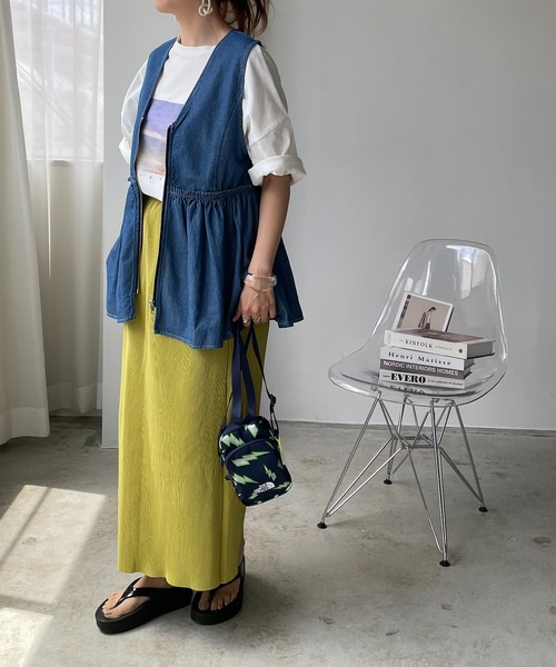 210nouve ベスト ジレ ペプラム ジップ レディース : ZOZOTOWN