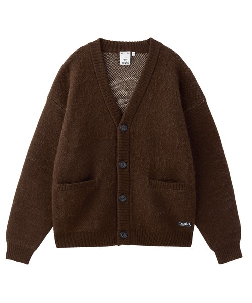 X-girl カーディガン FACE JACQUARD KNIT CARDIGAN レディース