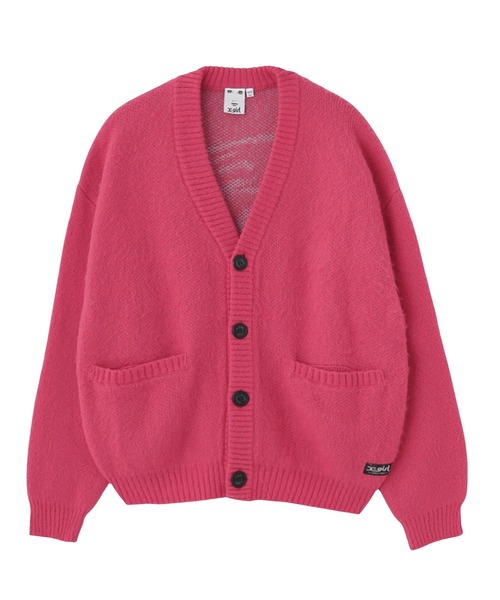 x-girl フェイス カーディガン FACE JACQUARD KNIT CARDIGAN（カーディガン/ボレロ）｜X-girl