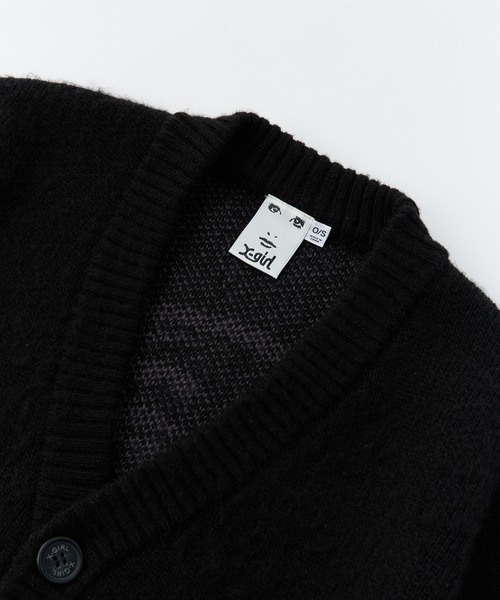 X-girl（エックスガール） カーディガン FACE JACQUARD KNIT CARDIGAN