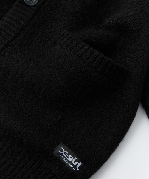 X-girl（エックスガール） カーディガン FACE JACQUARD KNIT CARDIGAN