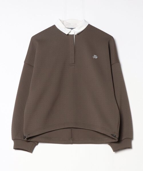 「UNITED ARROWS GOLF」 長袖ポロシャツ M オリーブ レディース