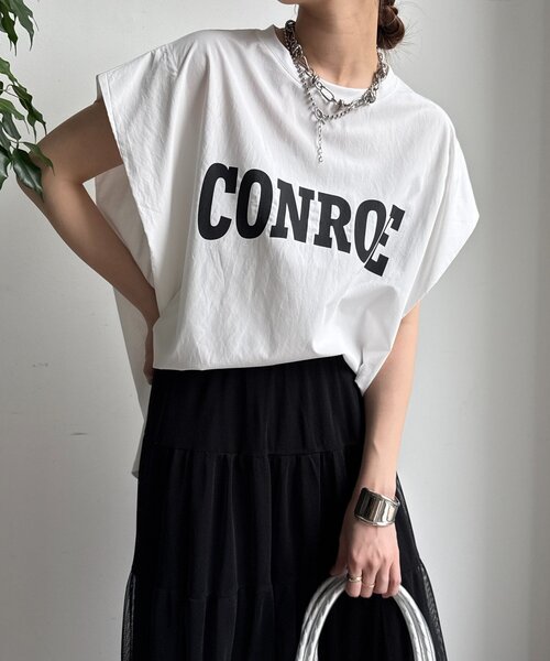 tシャツ CONROロゴ布帛切替TEE レディース
