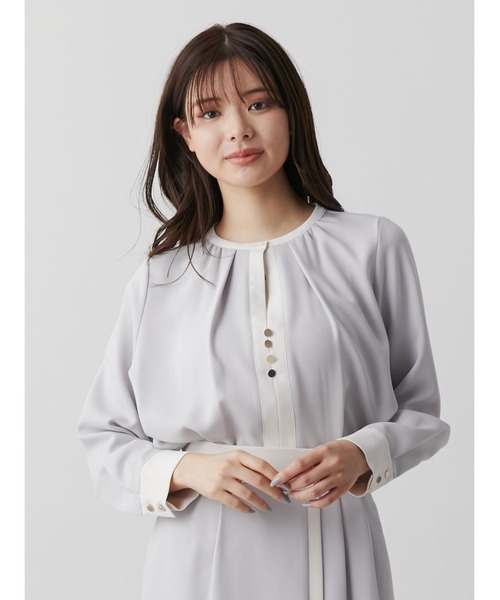 「TONAL」 長袖ブラウス 38 グレー レディース