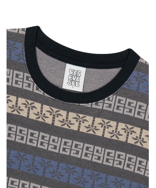 Tシャツ・カットソー YESEYESEE Y.E.S Palm Jacquard LS 5JH756 YESEYESEE tシャツ Y.E.S Palm Jacquard Tee メンズ レディース