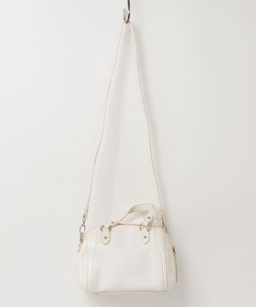 JILL STUART ホワイト ハンドバッグ JILL by STUART 「JILL STUART」 ワンポイント2WAYバッグ
