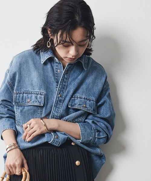GUCCI ダークブルー レディースデニム長袖シャツ 極美品 楽天市場】デニムシャツ ダンガリーシャツ シャツ ブラウス 長袖