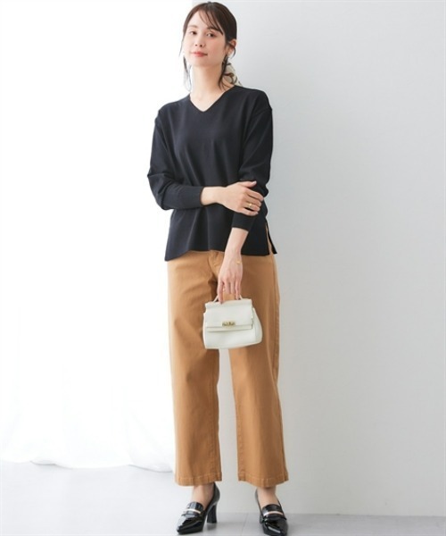 7days Life Styling uvカット ニット セーター サイドスリットVネック