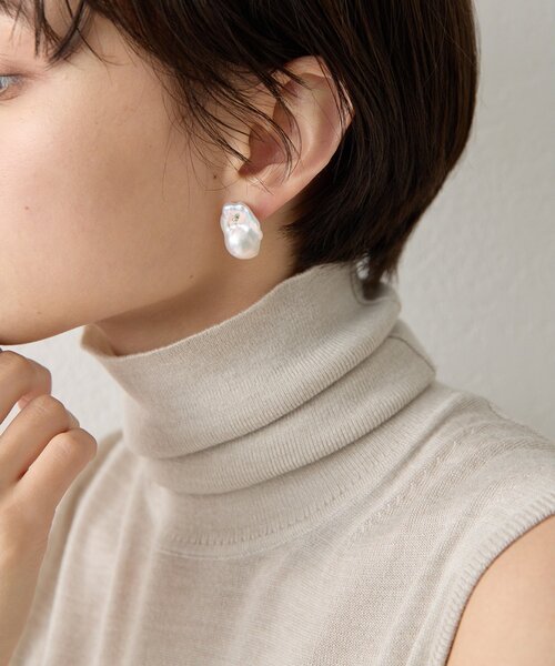 【未使用】バロックパール　ピアス 5a06a06e58eefa90be1813a55860d7