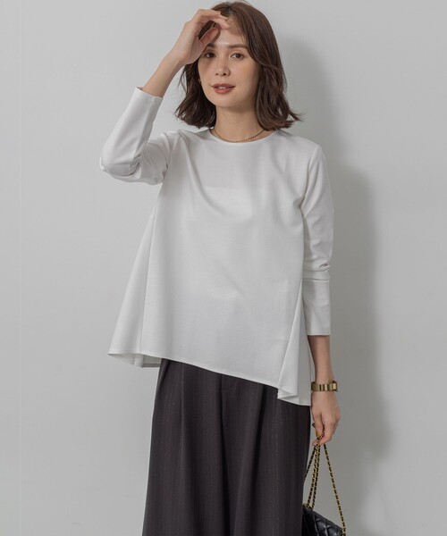 組曲（KUMIKYOKU） tシャツ バックフレアロングTシャツ レディース