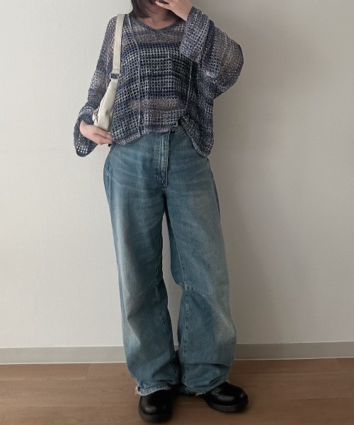 「nemne store」 長袖ニット MEDIUM ピンク レディース_画像8