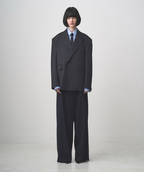 ジャケット テーラードジャケット PINSTRIPE STRUCTURED JACKET メンズ レディースの画像