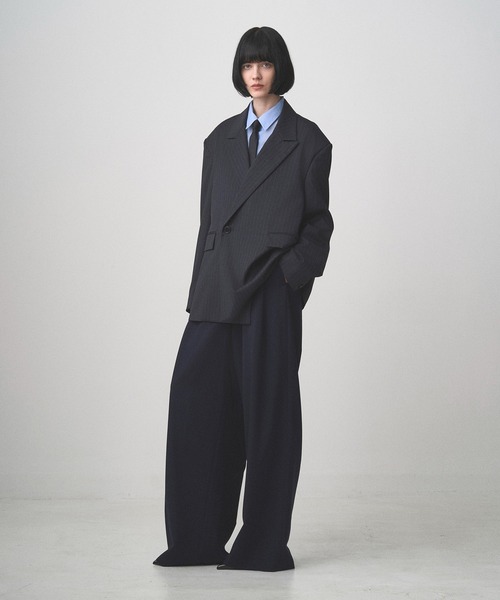 ジャケット テーラードジャケット PINSTRIPE STRUCTURED JACKET メンズ レディースの画像