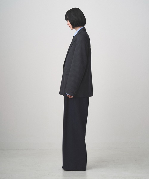 ジャケット テーラードジャケット PINSTRIPE STRUCTURED JACKET メンズ レディースの画像