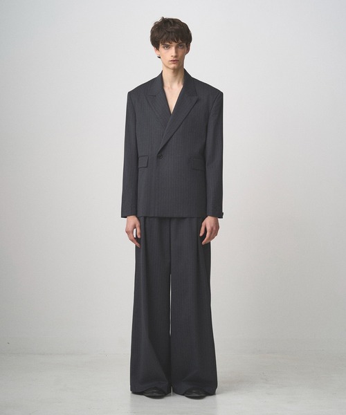 ジャケット テーラードジャケット PINSTRIPE STRUCTURED JACKET メンズ レディースの画像
