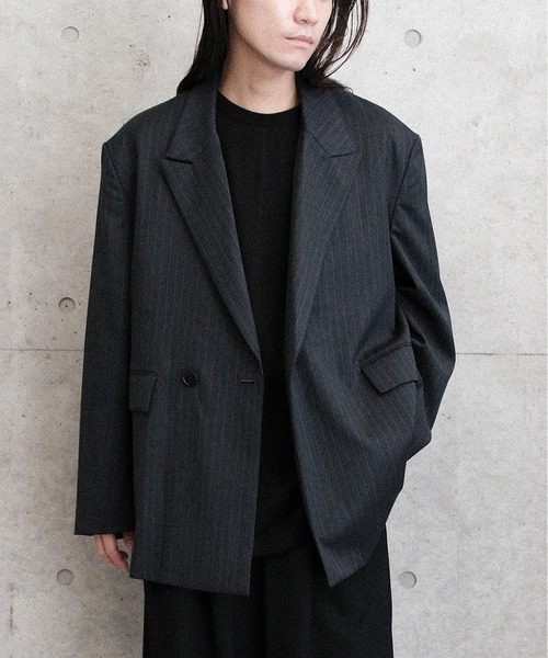 ジャケット テーラードジャケット PINSTRIPE STRUCTURED JACKET メンズ レディースの画像