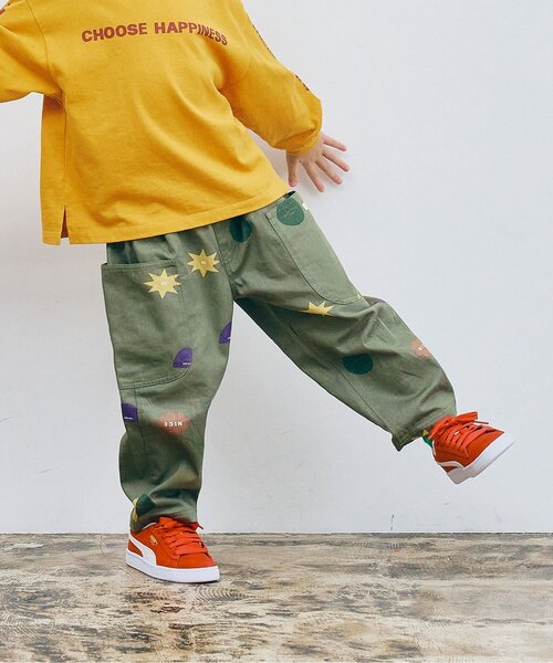 パンツ 「ジュニア対応」総柄ツイルワイドパンツ キッズ 子供服 男の子 女の子 | p.premier | 04