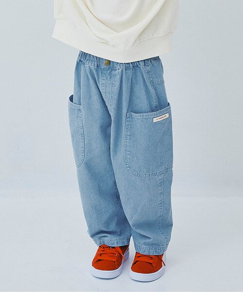 パンツ 「ジュニア対応」総柄ツイルワイドパンツ キッズ 子供服 男の子 女の子 | p.premier | 05