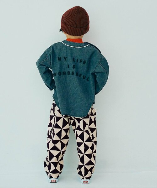 パンツ 「ジュニア対応」総柄ツイルワイドパンツ キッズ 子供服 男の子 女の子 | p.premier | 12