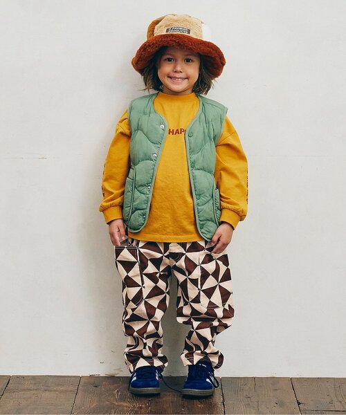 パンツ 「ジュニア対応」総柄ツイルワイドパンツ キッズ 子供服 男の子 女の子 | p.premier | 25