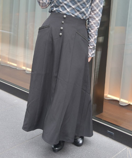 axes femme（アクシーズ ファム） スカート 連ボタンフレアスカート