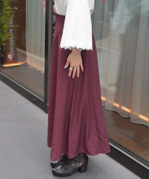 axes femme（アクシーズ ファム） スカート 連ボタンフレアスカート