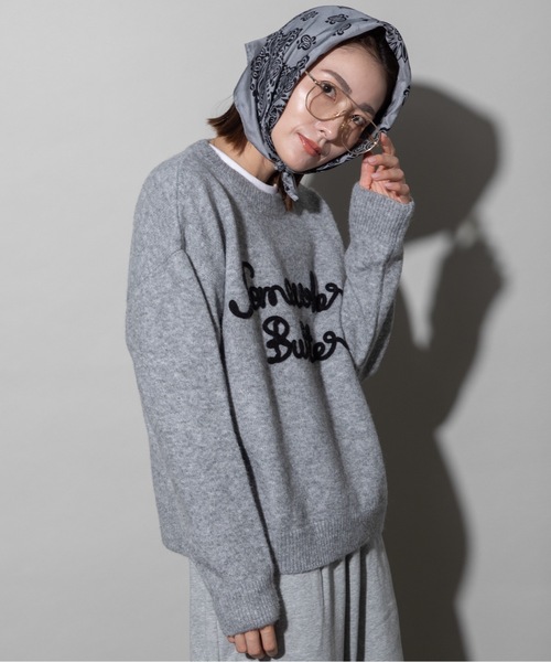 ニット セーター ロゴモチーフニット レディース : ZOZOTOWN Yahoo!店