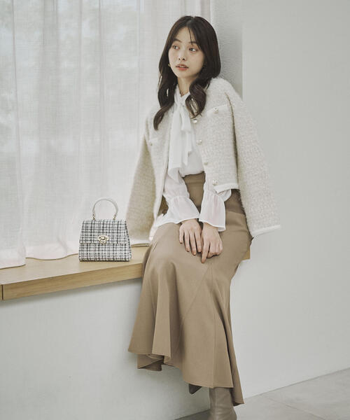 【未着用】パーリーゲイツ レディース フード付きニットカーディガン サイズ4 大きいサイズ レディース ラウンドネックパネルボーダーカーディガン