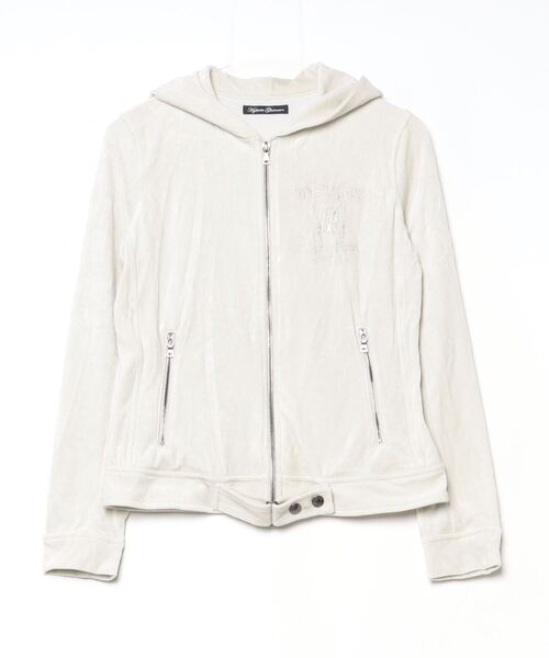 ◆美品◆【ヒステリックグラマー】レディース パーカー ベージュ 25SS HYSTERIC GLAMOUR（ヒステリックグラマー） ジップアップパーカー FREE