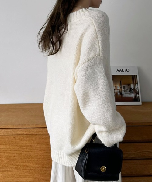 Eclat one ニット セーター 「Eclat one」ゆったりシルエット ドロップ