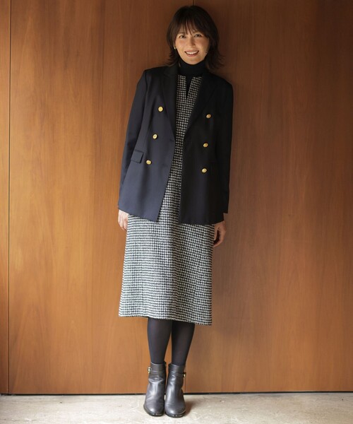 J.PRESS（J.プレス） スカート ウールシルク ハウンドトゥース