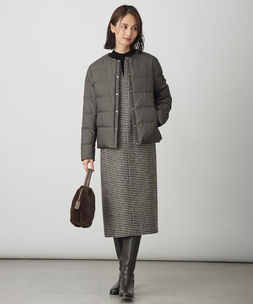 J.PRESS（J.プレス） スカート ウールシルク ハウンドトゥース