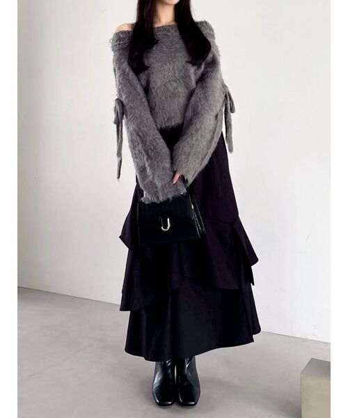 dazzlin スカート バックレースアップアシメマーメイドスカート