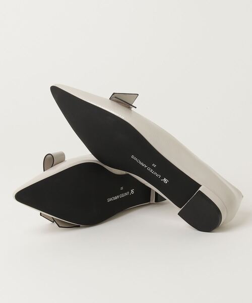 「SY UNITED ARROWS」 フラットパンプス 24.5cm シルバー レディース_画像2